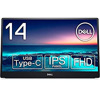 【中古】(非常に良い)Dell C1422H 14インチ ポータブルモニター (/フルHD/IPS非光沢/USB Type-Cx2/傾き調節/スリーブ付き)