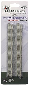 【中古】(非常に良い)KATO Nゲージ 複線直線線路 186mm 2本入 20-012 鉄道模型用品