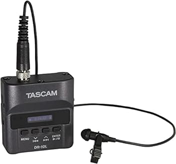 【中古】TASCAM(タスカム) DR-10L ピンマイクレコーダー 黒 Youtube 音声収録 インターネット配信 ポッドキャスト 動画撮影 Vlog 収録用