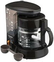 【中古】(非常に良い)象印 コーヒーメーカー 4杯用 ガラス容器 水タンク固定式 ペーパーフィルター 珈琲通 0.54L ブラウン EC-TC40-TA