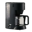 【中古】(未使用品)象印 コーヒーメーカー 珈琲通 6杯用 ダブル加熱 高温抽出 2段階濃度調節 浄水フィルター 外せる水タンク ブラック EC-MA60-BA