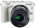 【中古】Canon ミラーレス一眼カメラ EOS M3 レンズキット(ホワイト) EF-M18-55mm F3.5-5.6 IS STM 付属 EOSM3WH-...