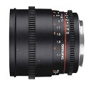 【中古】SAMYANG 85mm T1.5 VDSLR AS IF UMC II フジフイルムX用 フルサイズ対応 ブラック レンズ有効径 73 mm F131...
