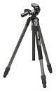 【中古】SLIK カーボン三脚 ライトカーボン E83 3段 ナットロック式 28mmパイプ径 3ウェイ雲台 クイックシュー式 108314