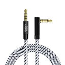 【中古】3.5mm オーディオケーブル,CableCreation AUXケーブル ヘッドホンケーブル TRRS オス-オス 片側L型 マイクロフォン対応 ヘッドフォン/iPod/iPhon