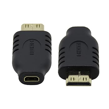 【中古】CYマイクロHDMIタイプDソケットメスto Mini HDMI 1.4オスタイプCアダプタ変換装置
