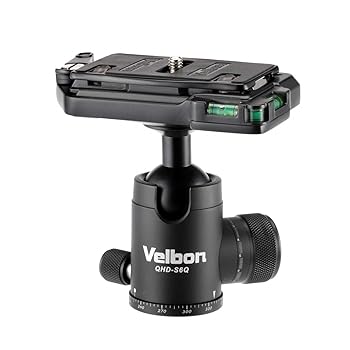 Other - 【中古】Velbon 自由雲台 QHD-S6Q 中型 底面径42mm コマ止め方式 トルク調整対応 クイックシュー対応 アルミ製 471659 ブラック
