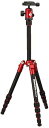 【中古】マンフロット(Manfrotto) Element トラベル三脚 スモール レッド アルミ 5段 MKELES5RD-BH 耐荷重6kg 最高143cm...