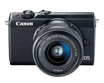 【中古】Canon ミラーレス一眼カメラ EOS M100 EF-M15-45 IS STM レンズキット(ブラック) EOSM100BK1545ISSTMLK