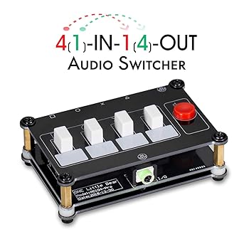 【中古】Mini 4(1)-IN-1(4)-OUT 3.5mm オーディオ スイッチャー パッシブ セレクター ヘッドフォンスプリッター 【中古】Mini 4(1)-IN-1(4)-OUT 3.5mm オーディオ スイッチャー パッシブ セレクター ヘッドフォンスプリッター