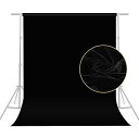 【中古】Meking 背景布 黒 2m X 2m 暗幕 無反射 不透明 バックスクリーン ベルベット材質 背景シート 撮影背景 ブースブラック スタンド スタジオ撮影 写(2)
