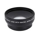 【中古】広角マクロレンズ 0.45X倍率ビデオカメラ用レンズ HD広角レンズ 49mmマウントカメラ用