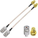 【中古】SMA Mメス型ケーブル TUOLNK 6インチ SMA メス から M メスRF 同軸ケーブル 低損失 CB 無線ケーブル SMAから UHFケーブル RG316 2本 CBラジオ 無(2)
