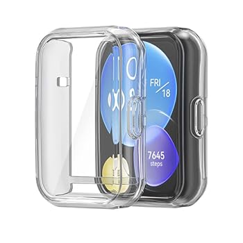 【中古】［状態良好］NUPO for HUAWEI WATCH FIT2 ケース スマートウォッチ 全面保護 フルカバー 耐衝撃 クリア 透明 TPU シリコン 耐衝撃性 落下防止 ファーウェイ H