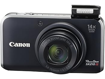楽天COCOHOUSE【中古】（未使用品）Canon デジタルカメラ PowerShot SX210 IS ブラック PSSX210IS（BK）
