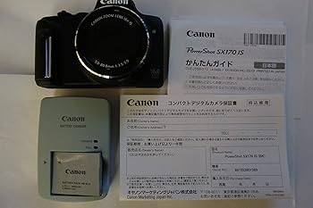【中古】CANON PowerShot SX170 IS 3インチ LCD 16メガピクセル コンパクトカメラ ブラック