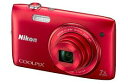 【中古】(非常に良い)Nikon COOLPIX S3400 RED ニコン クールピクス レッド