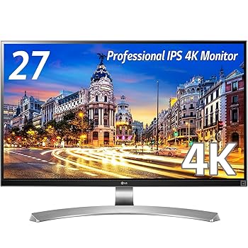 【中古】LG モニター ディスプレイ 27UD88-W 27インチ/4K(3840×2160)/IPS 非光沢/USB Type-C、HDMI×2、DisplayPort/高さ調節、ピボット対応