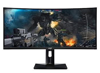 【中古】(未使用品)Acer CZ340CK - LED monitor - curved - 34" - 3440 x 1440 - IPS - 300 cd／m? - 5 ms - HDMI, HDMI (MHL), DisplayPort, Mini DisplayPort -