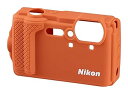 【中古】(非常に良い)Nikon CF-CP3 シリコンジャケット (オレンジ) Coolpix W300用