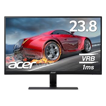 【中古】Acer ゲーミングモニター Nitro 23.8インチ RG240Ybmiix IPS 1ms 75Hz フルHD FreeSync フレームレス HDMIx2 スピーカー内蔵 ブルーライト軽減