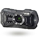 【中古】(未使用品)RICOH WG-70 ブラック リコー本格防水デジタルカメラ 14m防水 (連続2時間) 1.6m耐衝撃 防塵 -10℃耐寒 アウトドアで活躍するタフネスボディ CALS