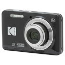 【中古】(非常に良い)KODAK (コダック) PIXPRO 使いやすい ズーム FZ55-BK 16MP デジタルカメラ 光学5倍ズーム 広角 28mm 2.7インチ液晶画面 (ブラック)
