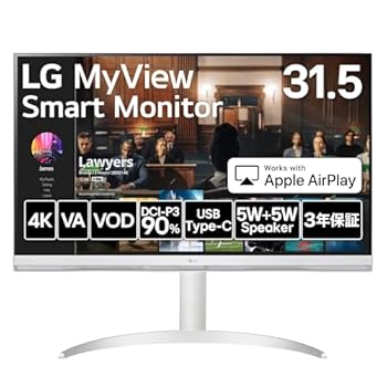 【中古】(未使用品)32SQ730S-H 31.5インチ LG SMART Monitor 4K(3840×2160) / スマートモニター / webOS22搭載 / アンチグレア/DCI-P3 90% / HDR10 / USB Ty 【中古】(未使用品)32SQ730S-H 31.5インチ LG SMART Monitor 4K(3840×2160) / スマートモニター / webOS22搭載 / アンチグレア/DCI-P3 90% / HDR10 / USB Ty