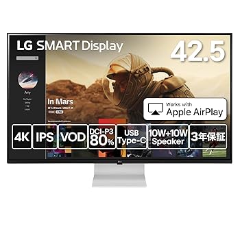 楽天市場】LG 43SQ700S-W スマートディスプレイ 42.5インチ 4Kの通販