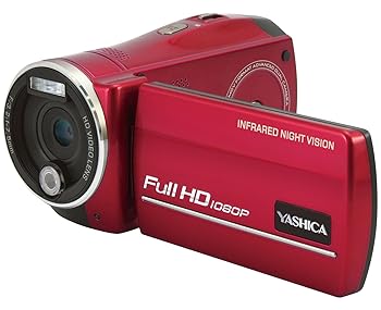 【中古】YASHICA ナイトビジョン搭載 フルハイビジョンカムコーダー ADV-518HD RD [37933]
