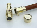 【中古】(非常に良い)Wood Cane Telescope Walking Stick Hidden Spy Brass Telescope Handle