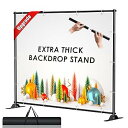【中古】AKTOP 4x7-8x10フィート 極厚 背景幕 バナースタンド 高耐久 調節可能なステップ&リピートスタンド パーティーや写真撮影用 ポータブルトレ...