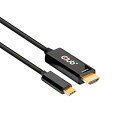 【中古】Club 3D HDMI Male オス to USB Type C Male オス アクティブ ケーブル 4K@60Hz 1.8m (CAC-1334...