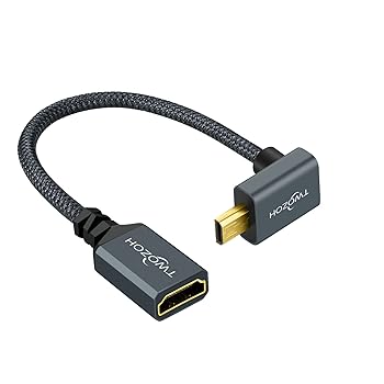 【中古】Twozoh 下向きアングルマイクロHDMI-HDMI延長ケーブル 0.2M ナイロン編組 90°度 マイクロHDMIオス-HDMIメスアダプター 4K@60Hz 1080p対応 適格 【中古】Twozoh 下向きアングルマイクロHDMI-HDMI延長ケーブル 0.2M ナイロン編組 90°度 マイクロHDMIオス-HDMIメスアダプター 4K@60Hz 1080p対応 適格