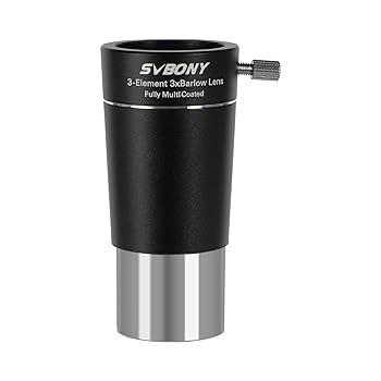 【中古】SVBONY SV213 バローレンズ 3X 1.25インチ 3枚玉レンズ アポクロマート FMCコーティング メタル素材 フィルタースレッド付き 望遠鏡アクセサリー