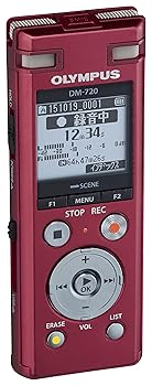 【中古】(未使用品)OLYMPUS ICレコーダー VoiceTrek 4GB MicroSD対応 DM-720 レッド DM-720 RED