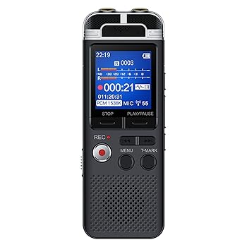 【中古】ボイスレコーダー プロフェッショナルディクタフォン声がデュアルマイクノイズ除去HIFIのMP3プレーヤーを記録するミニデジタルボイスレコーダー