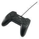 【中古】(非常に良い)iBUFFALO USBゲームパッド 10ボタン デジタル対応 連射機能 ブラック BSGP1001BK