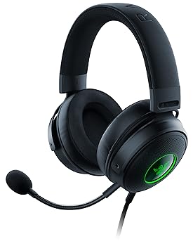 【中古】(未使用品)Razer Kraken V3 ゲーミングヘッドセット USB THX 7.1 サラウンドサウンド TriForce チタン 50mm ドライバー 単一指向性マイク ハイブリッド素材