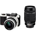 【中古】(良い)PENTAX ミラーレス一眼カメラ K-01ダブルズームレンズキット ホワイト/ブラック K-01WZK WH/BK