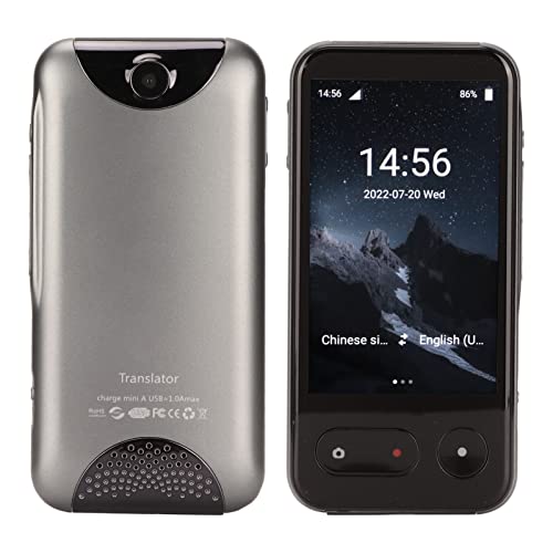 【中古】双方向音声翻訳機、4.0 In Language Translator、Bluetooth接続、138言語、写真翻訳機、Suitab for Learning Traveling