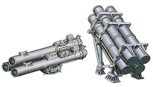 【中古】ファインモールド 1/700 ナノ・ドレッドシリーズ 現用艦 対艦ミサイル & 短魚雷発射管 プラモデル用パーツ WA35