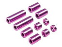 【中古】タミヤ ミニ四駆特別企画商品 アルミスペーサーセット 12/6.7/6/3/1.5mm 各2個 パープル 95520