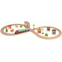 【中古】木製8の字トレインセット