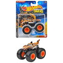 【中古】ホットウィール(Hot Wheels) モンスタートラック 1:64 タイガー・シャーク 乗り物おもちゃ ミニカー 3歳から オレンジ JGR02
