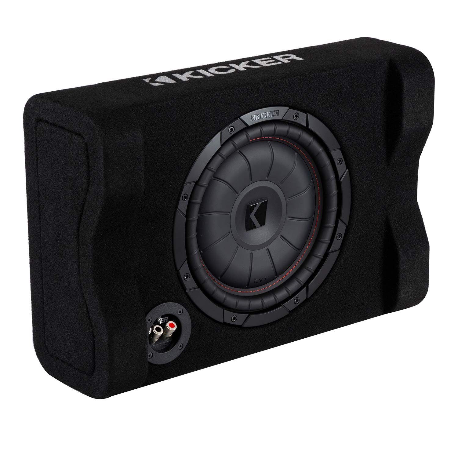 【中古】(非常に良い)KICKER CVTDF102 ウーハーBOX 25cm 薄型サブウーファー搭載BOX CompVTシリーズ 車載 オーディオ スピーカー 日本正規品 キッカー