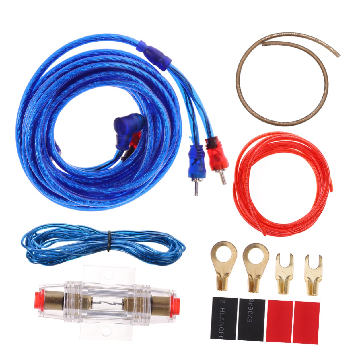 【中古】(未使用・未開封品)VICASKY サブウーファー アンプインストールワイヤー パワーアンプケーブル カーアクセサリー アンプケーブルキット 純銅 サブウーハー