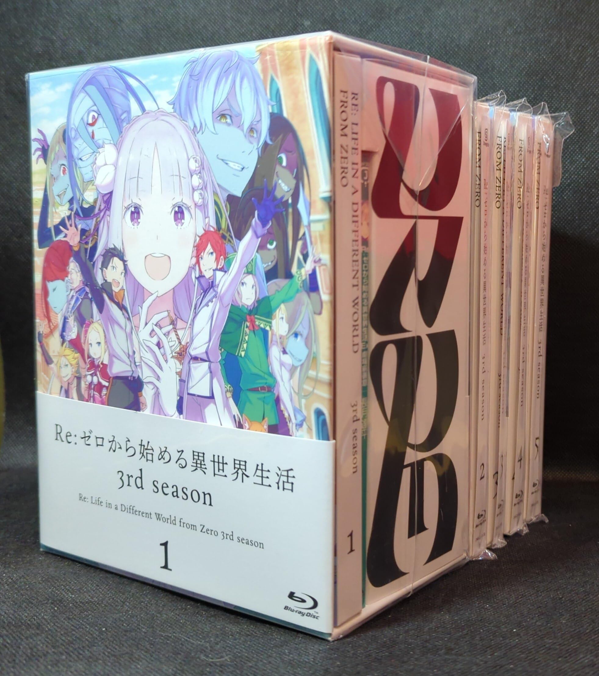 【メーカー名】なし【メーカー型番】【ブランド名】ノーブランド品【商品説明】Re:ゼロから始める異世界生活 3rd season 初回生産版全5巻セット [Blu-ray]初期不良に関する返品商品到着から7日間以内に初期不良が発生した場合のみ、返品をお受けいたします。お客様都合のキャンセル・返品イメージと異なる、必要でなくなった等の理由によるキャンセル・返品は一切お受けしておりません。付属品に関する確認中古品は基本的に説明書、外箱、ドライバーインストール用CD-ROMは付属しておりません。特にレンタル落ちの商品には、収納BOXや特典類など一切の付属品がないことをご理解ください。また、商品名に「限定」や「保証」と記載があっても、特典や保証、ダウンロードコードは含まれておりません。掲載内容と付属品が異なる場合、受注前に内容確認のメールをお送りいたします。商品画像について掲載されている写真は代表画像です。実際の商品とは異なる場合がありますので、予めご了承ください。中古品の状態中古品はキズや汚れがある場合がありますので、その点をご理解いただける方のみご購入ください。在庫状況について他のモールでも販売しているため、ご注文のタイミングによっては商品がご用意できない場合があります。その場合、キャンセルのご連絡をさせていただきます。お客様には、これらの条件をご理解の上、お買い求めいただけますようお願い申し上げます。ご注文からお届けまで1．ご注文　　ご注文は24時間受け付けております2．注文確認ご注文後、注文確認メールを送信します3．在庫確認　多モールでも併売の為、在庫切れの場合はご連絡させて頂きます。　 ※中古品は受注後に、再メンテナンス、梱包しますのでお届けまで4〜10営業日程度とお考え下さい。4．入金確認　前払い決済をご選択の場合、ご入金確認後に商品確保・配送手配を致します。5．出荷 　配送準備が整い次第、出荷致します。配送業者、追跡番号等の詳細をメール送信致します。6．到着　出荷後、1〜3日後に商品が到着します。※離島、北海道、九州、沖縄は遅れる場合がございます。予めご了承下さい。他モール併売のため、万が一お品切れの場合はキャンセル連絡を致します。電話対応はしておりません。お問い合わせはメールにてお願いいたします。