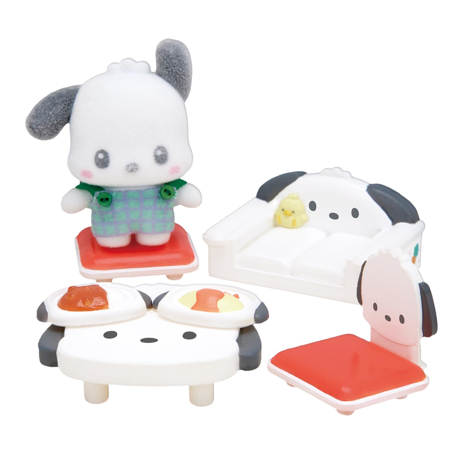 【中古】(非常に良い)[バンダイ(BANDAI)] ぷちとも Sanrio characters ポチャッコのリビングルームセット サンリオキャラクターズ