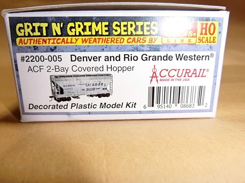 【中古】組立キット HOゲージMICRO-TRAINS (ACCURAIL) Denver and Rio Grande Western 2-Bay Covered Hopper (#2200-005) *1輌*